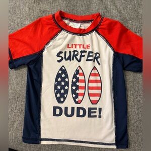 Baby Buns Patriotic Kids Rashguard - Red, White, and Blue Size 24 months